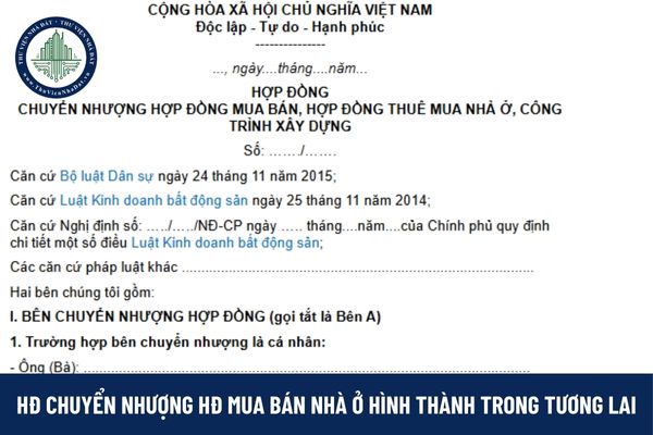 Mẫu hợp đồng chuyển nhượng hợp đồng thuê mua nhà ở hình thành trong tương lai mới nhất năm 2025