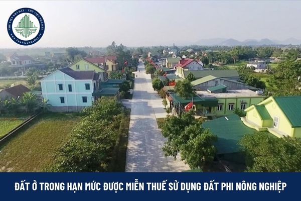 Đất ở trong hạn mức sẽ được miễn thuế sử dụng đất phi nông nghiệp đúng không?