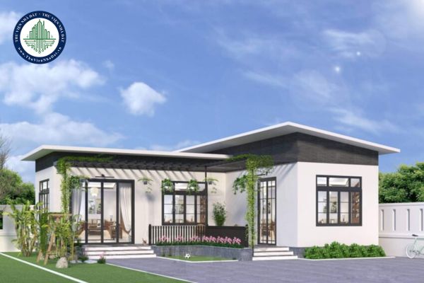 Mẫu nhà cấp 4 mái bằng chữ L
