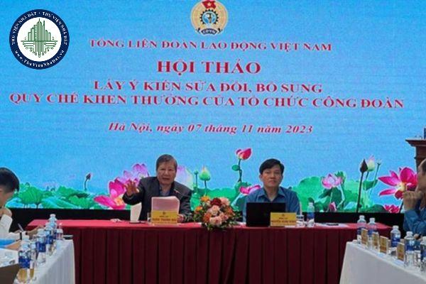 Các hình thức khen thưởng của tổ chức công đoàn được quy định như thế nào?