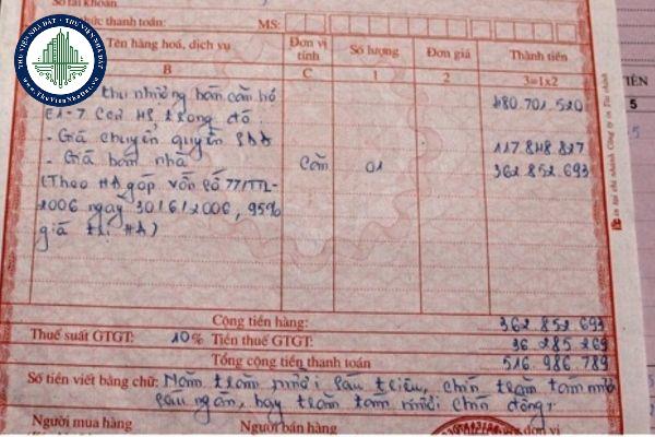 Hóa đơn đỏ có giá trị như hợp đồng mua xe hợp lệ không?