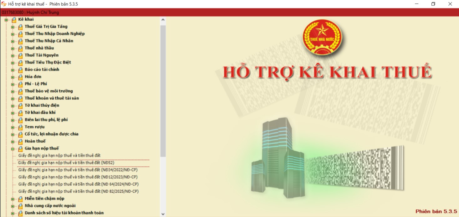 Hướng dẫn gia hạn nộp thuế 2025 trên htkk chi tiết