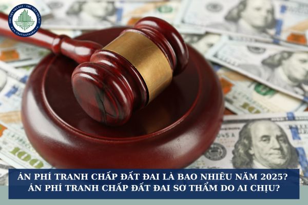 Án phí tranh chấp đất đai là bao nhiêu năm 2025? án phí tranh chấp đất đai sơ thẩm do ai chịu?
