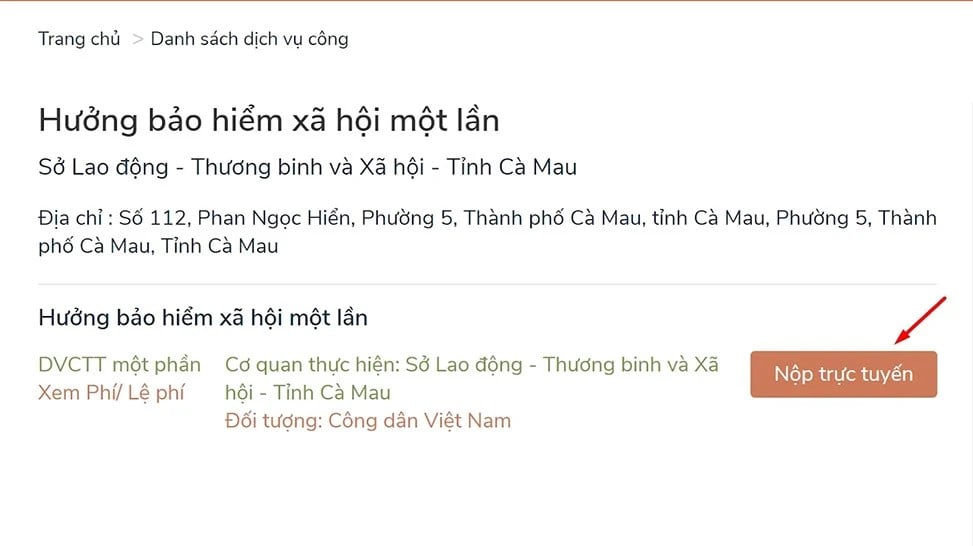 Thủ tục rút bảo hiểm xã hội 1 lần online