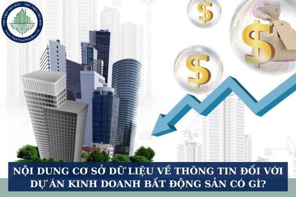 Nội dung cơ sở dữ liệu về thông tin đối với dự án kinh doanh bất động sản có gì?