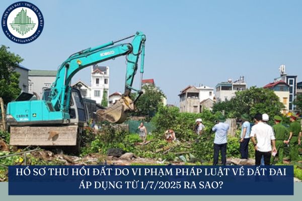Hồ sơ thu hồi đất do vi phạm pháp luật về đất đai áp dụng từ 1/7/2025 ra sao?