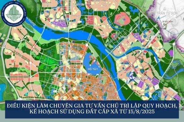 Điều kiện làm chuyên gia tư vấn chủ trì lập quy hoạch, kế hoạch sử dụng đất cấp xã từ 15/8/2025