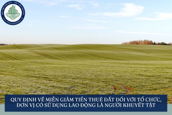Quy định về miễn giảm tiền thuê đất đối với tổ chức, đơn vị có sử dụng lao động là người khuyết tật từ 19/8/2025