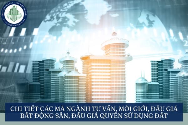 Chi tiết các mã ngành tư vấn, môi giới, đấu giá bất động sản, đấu giá quyền sử dụng đất