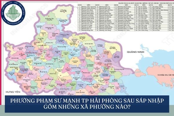 Phường Phạm Sư Mạnh TP Hải Phòng sau sáp nhập gồm những xã phường nào?