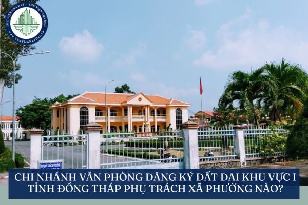 Chi nhánh Văn phòng Đăng ký đất đai Khu vực I tỉnh Đồng Tháp phụ trách xã phường nào?
