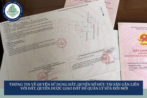Thông tin về quyền sử dụng đất, tài sản gắn liền với đất, quyền được giao đất để quản lý thể hiện trong hồ sơ địa chính theo Thông tư 23 thế nào?