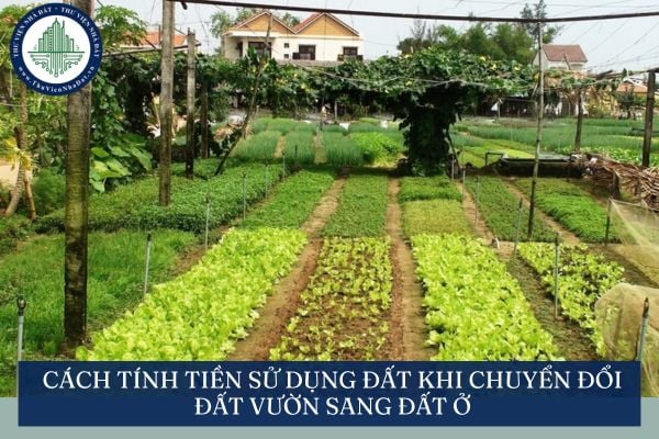 Cách tính tiền sử dụng đất khi chuyển đổi đất vườn sang đất ở