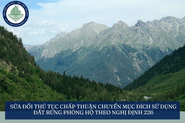 Sửa đổi thủ tục chấp thuận chuyển mục đích sử dụng đất rừng phòng hộ theo Nghị định 226