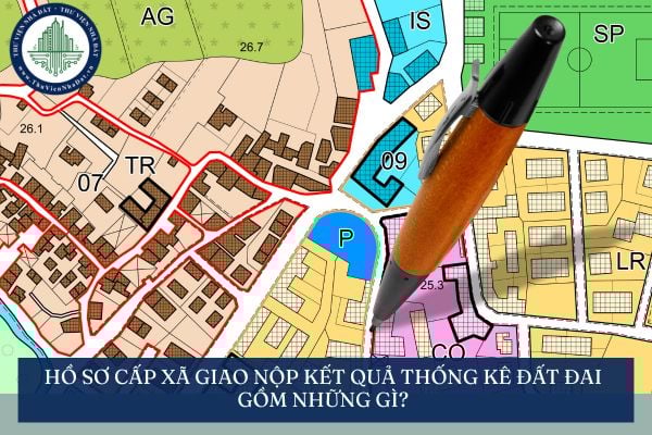 Hồ sơ cấp xã giao nộp kết quả thống kê đất đai cho cấp tỉnh gồm những gì?