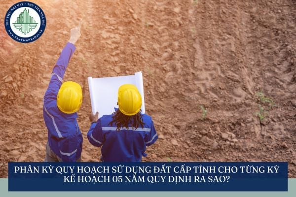 Phân kỳ quy hoạch sử dụng đất cấp tỉnh cho từng kỳ kế hoạch 05 năm quy định ra sao?