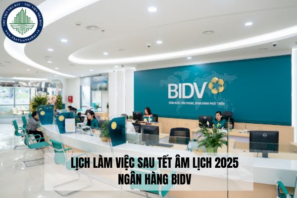 Lịch làm việc lại sau Tết Âm lịch 2025 ngân hàng BIDV