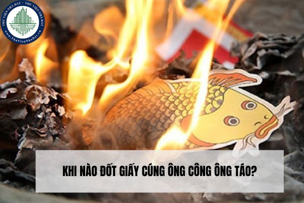 Khi nào đốt giấy cúng ông Công ông Táo?