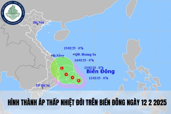 Hình thành áp thấp nhiệt đới trên biển đông ngày 12 2 2025