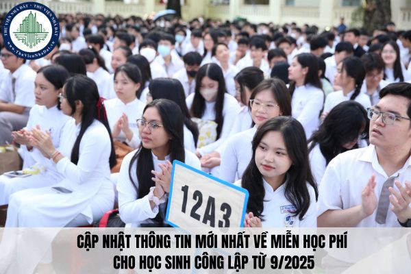 Cập nhật thông tin mới nhất về miễn học phí cho học sinh công lập từ 9/2025