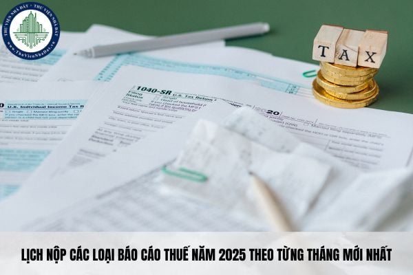 Lịch nộp các loại báo cáo thuế năm 2025 theo từng tháng mới nhất