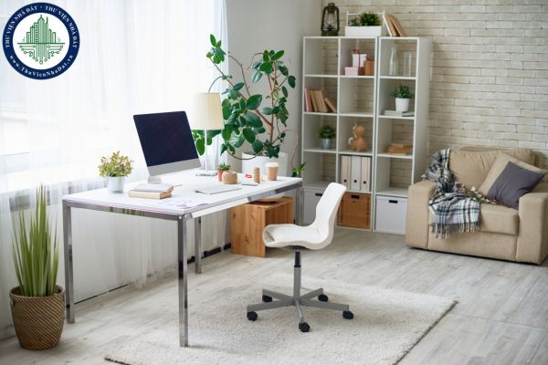 Gợi ý thiết kế phòng làm việc tại nhà với tông trắng tinh tế và hiện đại