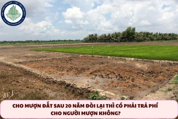 Cho mượn đất sau 20 năm đòi lại thì có phải trả phí cho người mượn không?