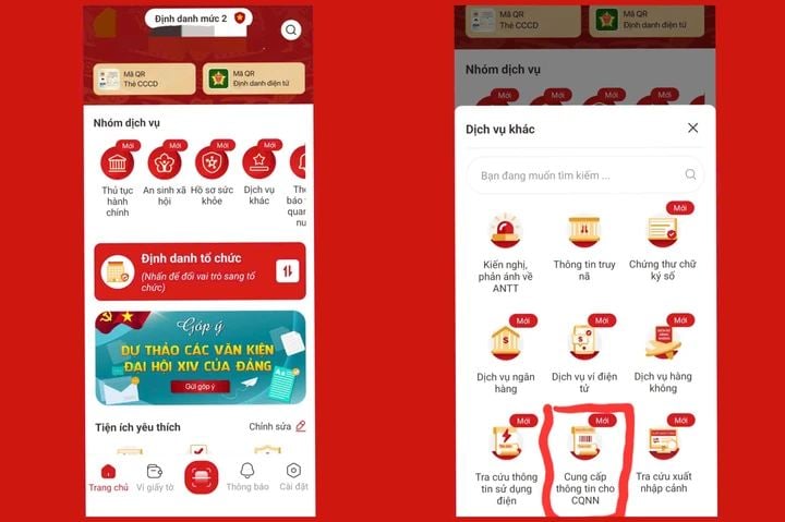 Hướng dẫn cách tích hợp sổ đỏ trên VNeID