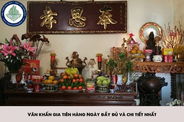 Văn khấn gia tiên ngày thường đầy đủ và chi tiết nhất