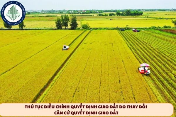 Thủ tục điều chỉnh quyết định giao đất do thay đổi căn cứ quyết định giao đất của dự án đầu tư từ ngày 25/8/2025