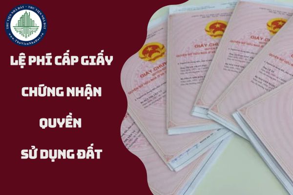 Lệ phí cấp giấy chứng nhận quyền sử dụng đất tại TP Hồ Chí Minh năm 2025? (hình từ internet)