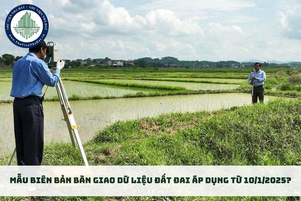 Mẫu biên bản bàn giao dữ liệu đất đai áp dụng từ 10/1/2025? (hình từ internet)