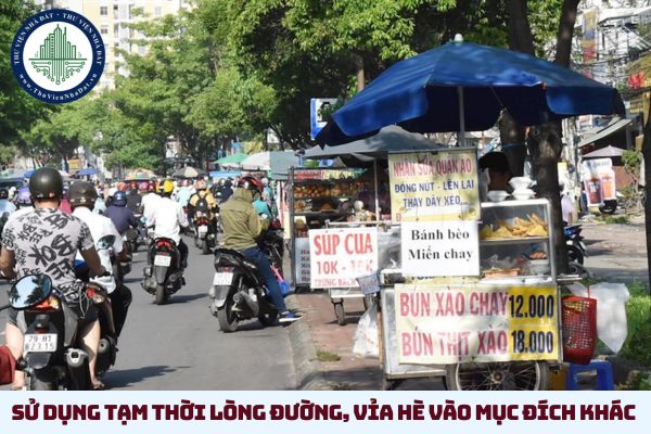 Sử dụng tạm thời lòng đường, vỉa hè vào mục đích khác theo quy định mới nhất? (hình từ internet)