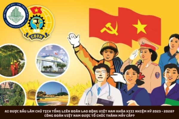 Ai được bầu làm Chủ tịch Tổng Liên đoàn Lao động Việt Nam khóa XIII nhiệm kỳ 2023 - 2028? Công đoàn Việt Nam được tổ chức thành mấy cấp?