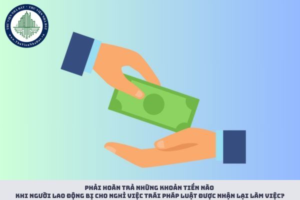 Phải hoàn trả những khoản tiền nào khi người lao động bị cho nghỉ việc trái pháp luật được nhận lại làm việc?