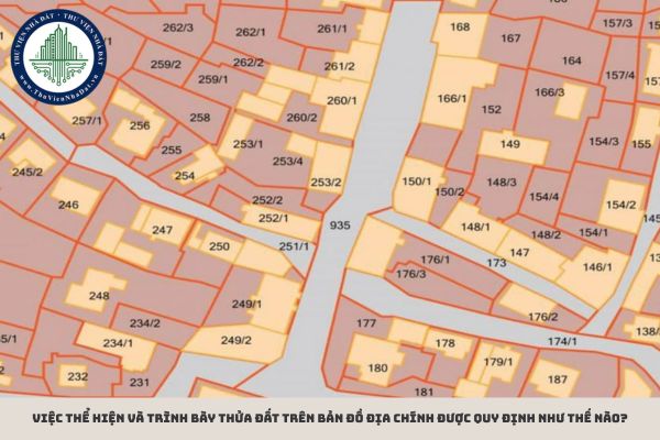 Việc thể hiện và trình bày thửa đất trên bản đồ địa chính được quy định như thế nào?