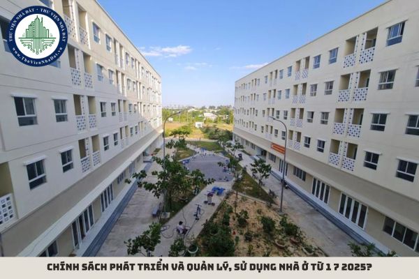 Chính sách phát triển và quản lý, sử dụng nhà ở từ 1 7 2025?