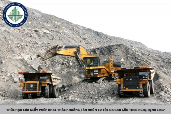 Thời hạn của giấy phép khai thác khoáng sản nhóm IV tối đa bao lâu theo Nghị định 193? (Hình từ Internet)