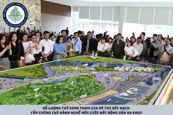 Số lượng thí sinh tham gia kỳ thi sát hạch cấp chứng chỉ hành nghề môi giới bất động sản ra sao?
