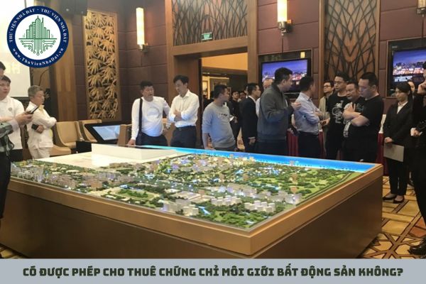 Có được phép cho thuê chứng chỉ môi giới bất động sản không?