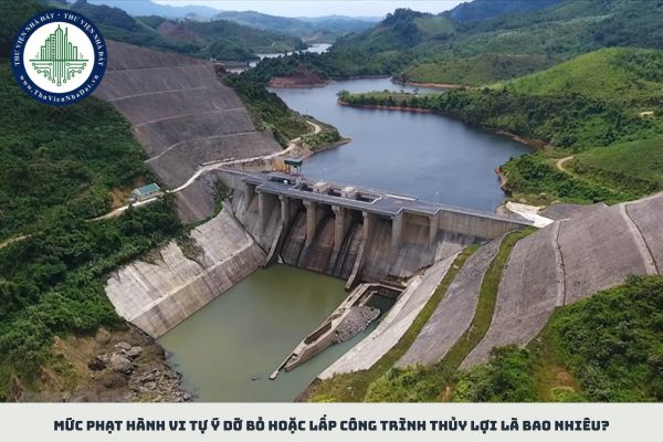 Mức phạt hành vi tự ý dỡ bỏ hoặc lấp công trình thủy lợi là bao nhiêu?