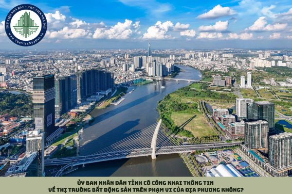 Ủy ban nhân dân tỉnh có công khai thông tin về thị trường bất động sản trên phạm vi của địa phương không?