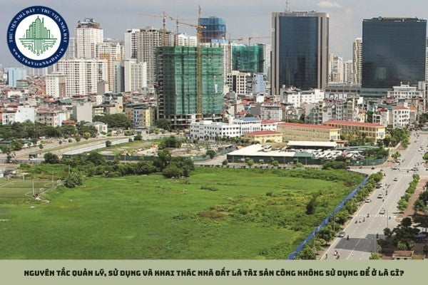 Nguyên tắc quản lý, sử dụng và khai thác nhà đất là tài sản công không sử dụng để ở là gì?