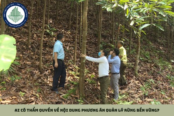 Ai có thẩm quyền về nội dung phương án quản lý rừng bền vững?