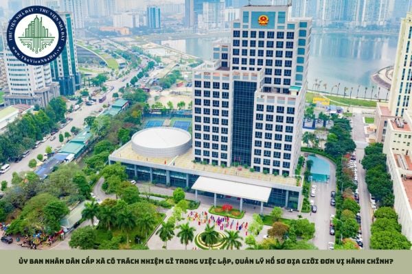Ủy ban nhân dân cấp xã có trách nhiệm gì trong việc lập, quản lý hồ sơ địa giới đơn vị hành chính?