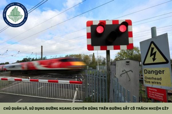 Chủ quản lý, sử dụng đường ngang chuyên dùng trên đường sắt có trách nhiệm gì?