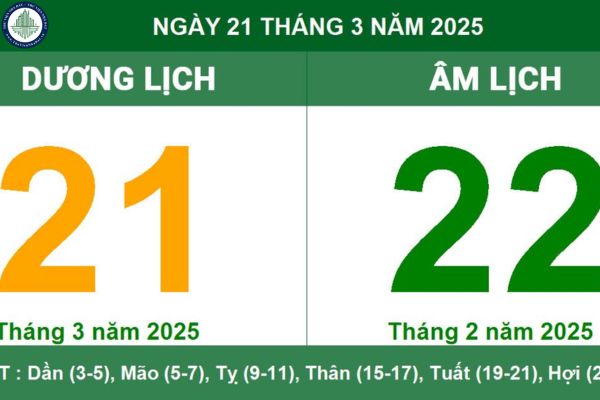 Ngày 21 3 2025 là ngày kỷ niệm gì? Ngày 21 3 2025 là ngày tốt hay xấu?	