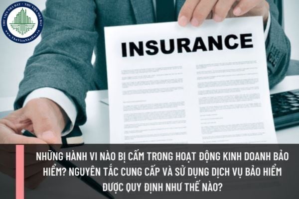 Những hành vi nào bị cấm trong hoạt động kinh doanh bảo hiểm? Nguyên tắc cung cấp và sử dụng dịch vụ bảo hiểm được quy định như thế nào?