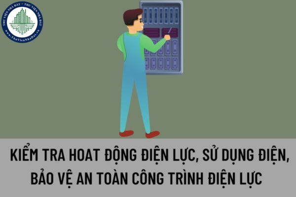 Kiểm tra viên kiểm tra hoat động điện lực, sử dụng điện, bảo vệ an toàn công trình điện lực và lưới điện với nội dung như thế nào?