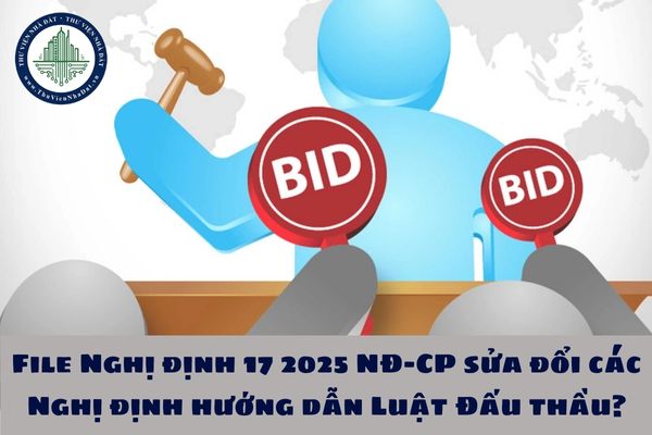 File Nghị định 17 2025 NĐ-CP sửa đổi các Nghị định hướng dẫn Luật Đấu thầu?